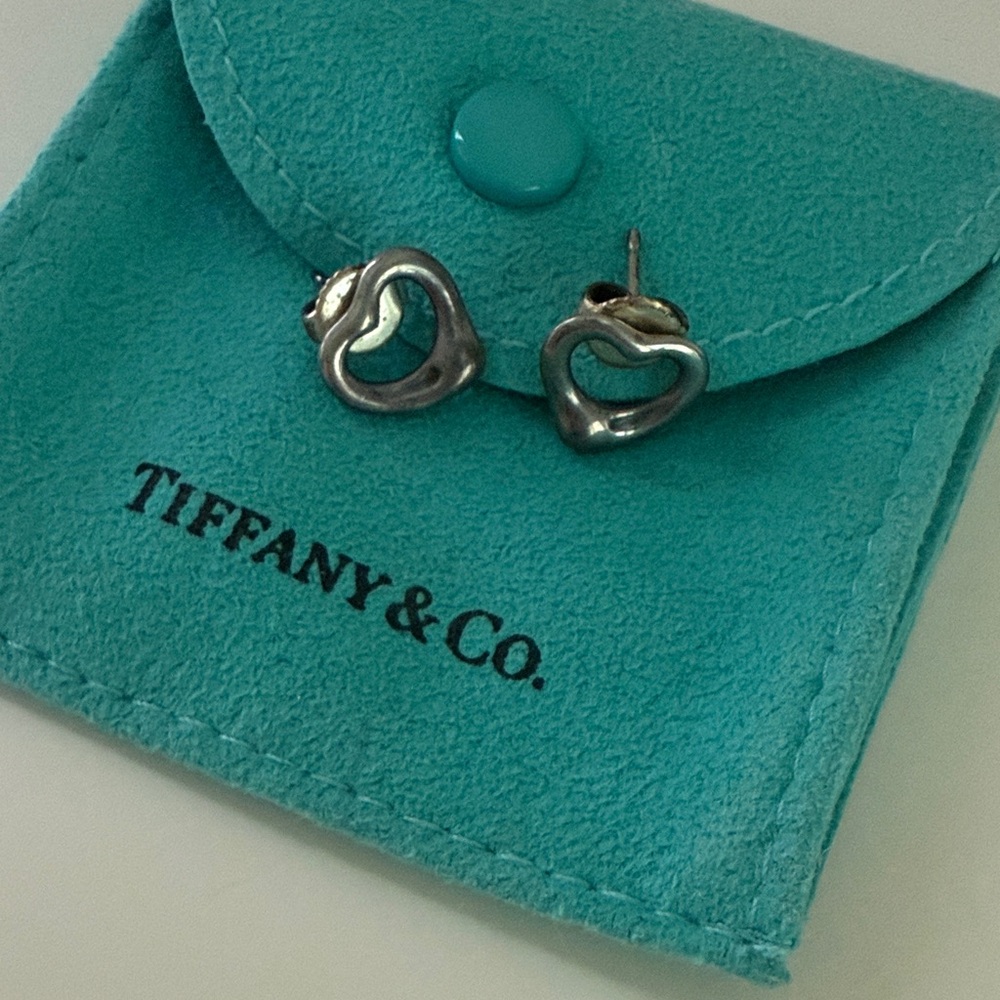 Tiffany & Co. Silver Heart Studs